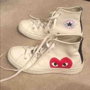 Comme des Garçons white hightop Converse
